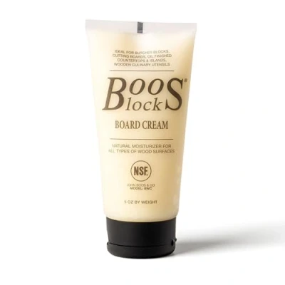 Afbeelding van Boos Block Board Cream (148 ml) bijenwas, snijplank levensmiddelenvernis voor hout plancha olie minerale