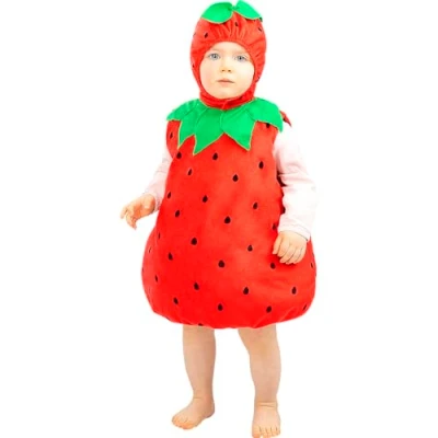 Afbeelding van FUNIDELIA Aarbeien kostuum voor baby Maat: 69 80 cm Rood