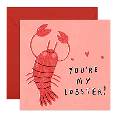 Afbeelding van Central 23 Mooie bruiloftskaart voor hem en haar You&#039;re My Lobster Vriendengrap Valentijnsdagkaart echtgenoot, echtgenote, vriend, vriendin verjaardagskaart