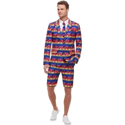 Afbeelding van Smiffys Sunset Flamingo Suit Kostuum XL Multicolours