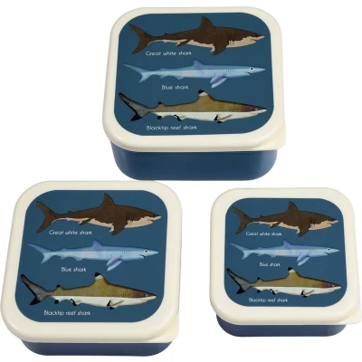 Afbeelding van Rex london snackdoosjes sharks 3st