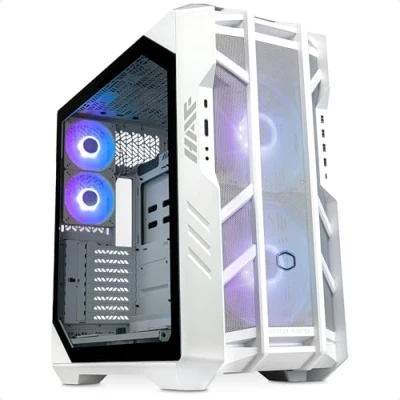 Afbeelding van Cooler Master HAF700 White Midi tower PC behuizing Wit 4 voorgeïnstalleerde LED ventilators, Stoffilter