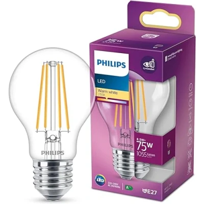 Afbeelding van Philips Lamp Glansgloeilamp LED 8,5 W Warm wit