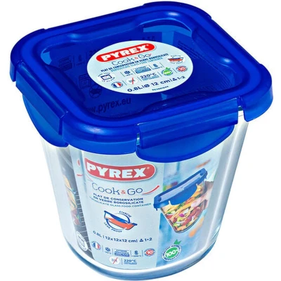Afbeelding van Hermetische Lunchtrommel Pyrex Cook &amp; go Transparant Glas (800 ml) (6 Stuks)