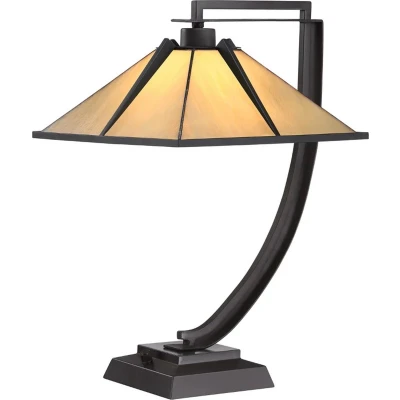 Afbeelding van Quoizel Tifanny LED Tafellamp Pomeroy 1X E27 Max 60W Dimbaar Western Bronze