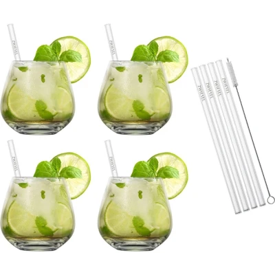 Afbeelding van Schott Zwiesel Cocktailglazenset Vina 4 Delig met rietjes en borsteltje
