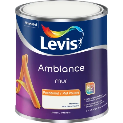 Afbeelding van Levis muurverf Ambiance krijteffect 1l leliewit