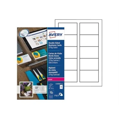 Image de Avery Quick&amp;Clean cartes de visite 250 carte(s)