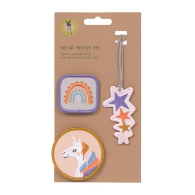 Image de LÄSSIG Set De Pendentifs Et Patchs (3 Pièces) Avec Bouton Pression/School Patches Unicorn
