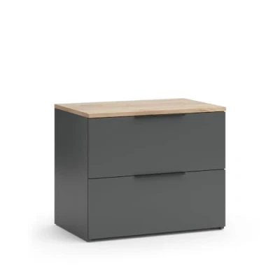 Afbeelding van Vicco Sideboard &quot;Wido&quot;, antraciet/sonoma, 60 x 50 cm met 2 laden