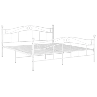 Afbeelding van Bedframe metaal wit 160x200 cm