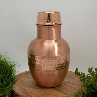 Afbeelding van Puur koperen bolle karaf sequence met dop ± 950 ml