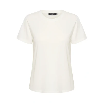 Afbeelding van Soaked in Luxury Slcolumbine Crewneck SS Tshirt basic, Dames, Maat: Large, Broken white