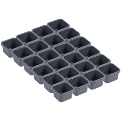 Afbeelding van lade organisatie, opbergdoos, 24 stuks, verstelbare keukenlade organizer, antislip, organizer voor kantoor, badkamer, thuisscheiding,