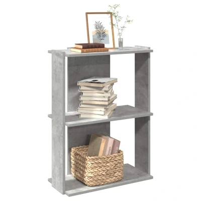 Afbeelding van vidaXL Boekenkast 3 laags 60x30x80 cm bewerkt hout betongrijs