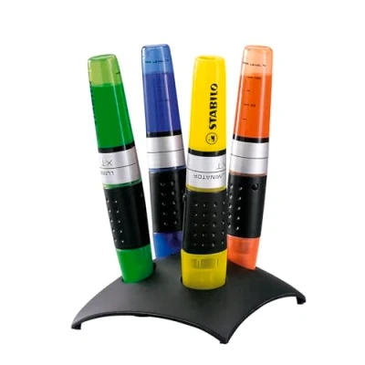 Afbeelding van STABILO LUMINATOR markeerstift, deskset van 4 stuks in geassorteerde kleuren markeerstift