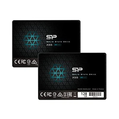 Afbeelding van Silicon Power 2 stuks 128 GB SSD 3D NAND A55 SLC Performance Boost SATA III 2,5 inch 7 mm (0,28 inch) interne Solid State Drive