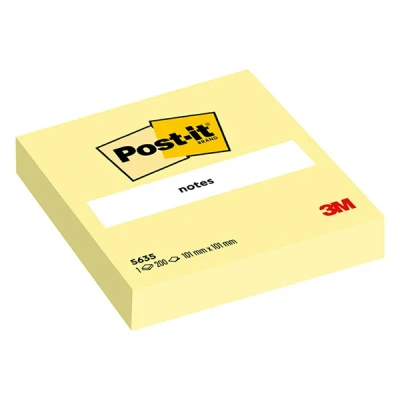 Image de Post it Bloc de 200 feuilles Jaune Pastel uni XLarge 100x100mm