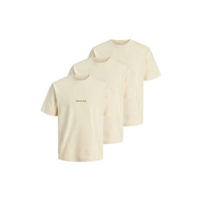 Afbeelding van Jack &amp; Jones 3ER PACK Norrebro Tshirt basic, Heren, Maat: Large, Antique white