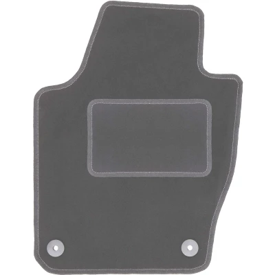Afbeelding van Wielganizator grafiet velours bestuurdersvloermat voor Volkswagen Polo V (2009 2017) Hatchback automatten onder de bestuurdersvoeten van 1 delig perfect passend