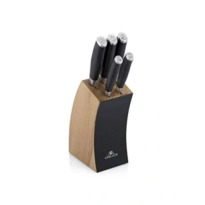 Afbeelding van Gerlach 5901035500006 mesblok Deco Black roestvrij staal