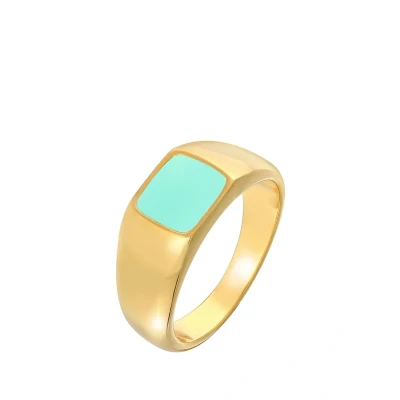 Afbeelding van Elli Statement Ring, Dames, Maat: 54, Hellgrün