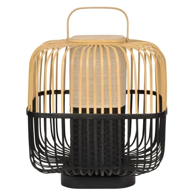 Afbeelding van Forestier Bamboo square tafellamp medium black