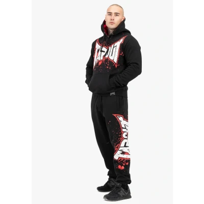 Afbeelding van Tapout Normale Passform Splashing Jogger Trainingsbroek, Heren, Maat: 3XL, Black red ecru