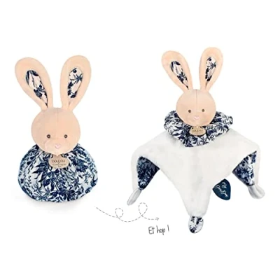 Afbeelding van Doudou et Compagnie knuffeldier konijn knuffelbal wit 25 cm DC3935
