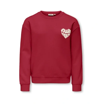 Afbeelding van KIDS ONLY Sweater Ditte Rood/dessin 152