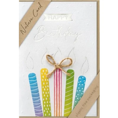 Afbeelding van bsb Verjaardagskaart Natuurkaart Duurzame verjaardagskaarten Met envelop voor vrouwen en mannen 11,5 x 17 cm