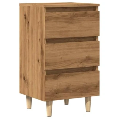 Afbeelding van vidaXL Nachtkastjes 2 st 40x35x69 cm bewerkt hout artisanaal eiken