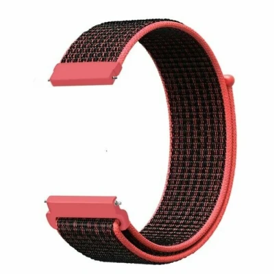 Afbeelding van Garmin Vivomove 3 / HR Luxe Sport Style Trend Loop nylon bandje Rood/oranje