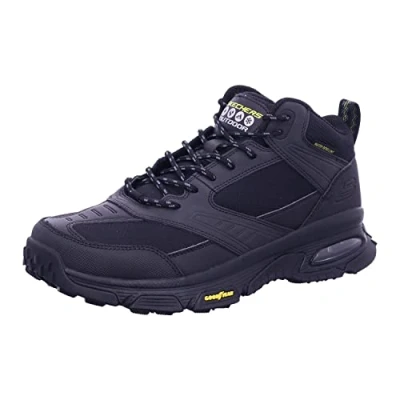 Afbeelding van Skechers Skech air Envoy Sneakers voor heren, zwarte leren band met rand