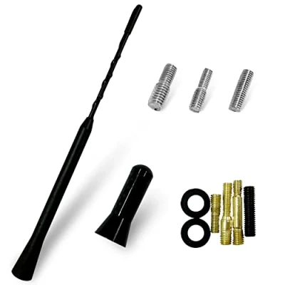 Afbeelding van 1 x 23 cm autoantenne met 3,5 zwarte antenne, FM/AM autoantenne, universele dakradio krachtige signaalontvangstfunctie.