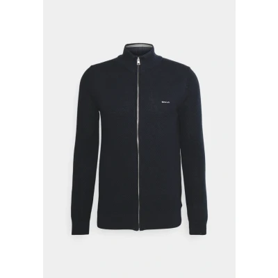 Afbeelding van GANT ZIP Cardigan Vest, Heren, Maat: 3XL, Evening blue