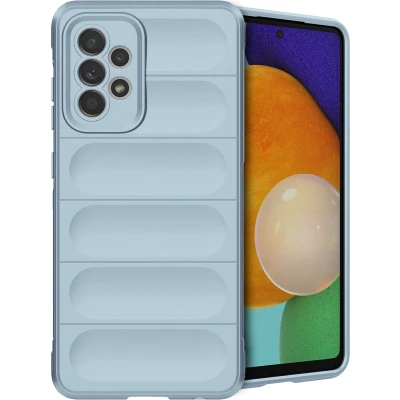 Afbeelding van iMoshion Hoesje Siliconen Geschikt voor Samsung Galaxy A52 (4G) / A52s (5G) EasyGrip Backcover Lichtblauw