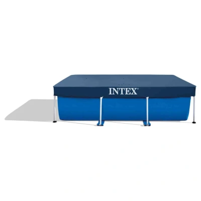 Afbeelding van Intex Rectangular Frame 300 X 200 Pool Cover Afdekzeil Blauw Zwembad Accessoires