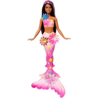 Afbeelding van Mattel Barbie Brunette Zeemeermin Bloesems pop Roze