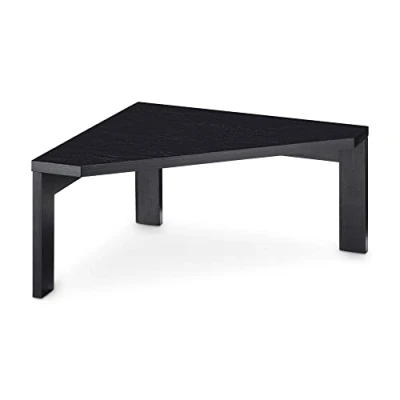 Afbeelding van Navaris Zwart Bamboehouten Hoek Tafeltje Werkblad Opslag Organiser 30 x 15 cm Hoektafel voor Kleine Lege Hoeken