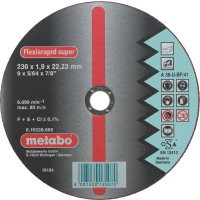 Afbeelding van Metabo 616227000 Doorslijpschijf gebogen 25 stuk(s)