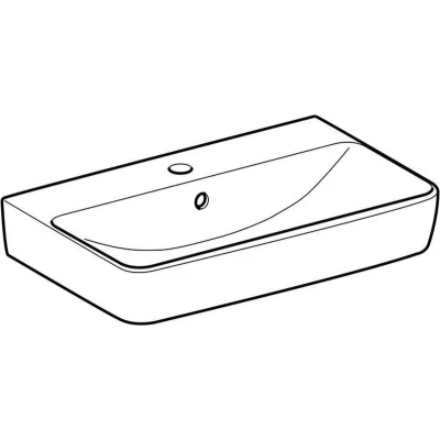 Afbeelding van Geberit Renova Compact meubelwastafel wit (60 x 37 cm) 1 kraangat, met