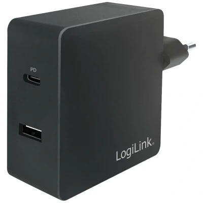Afbeelding van LogiLink PA0213 USB oplader 65 W Binnen, Thuis Uitgangsstroom (max.) 3000 mA Aantal uitgangen: 2 x C bus (Power Delivery), A