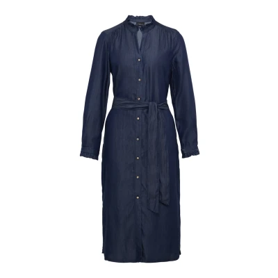 Afbeelding van s.Oliver Black Label Optik Blousejurk, Dames, Maat: 46, Blau