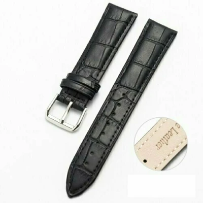 Afbeelding van Crocodile leren bandje Zwart Xiaomi Redmi Watch 5 Active / Lite