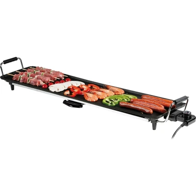 Afbeelding van Tafelgrill Teppanyaki elektrisch 90x23 cm 1800 W zwart