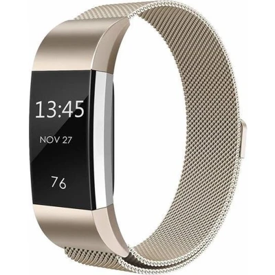 Afbeelding van Fitbit Charge 2 milanese bandje Maat: Small Vintage goud