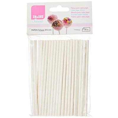 Afbeelding van Ibili 786511 sticks voor cake pops, papier, 11,5 cm, 50 stuks