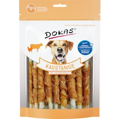 Afbeelding van 3x200g Kauwrollen met Kippenborst Dokas Hondensnacks
