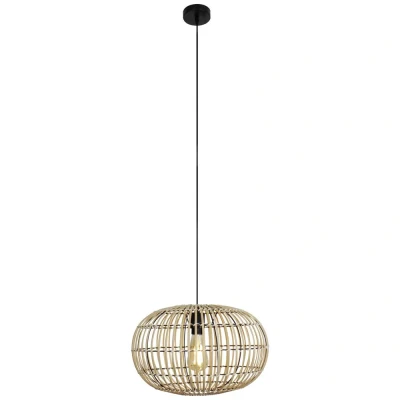Afbeelding van ECO Light BAMBOO 9510 S1 L H BA Hanglamp E27 Bamboe, Natuur